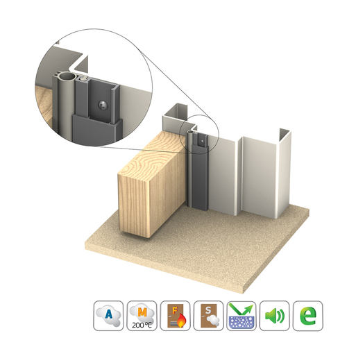 Kilargo IS7010AMsi Antimicrobial Door Perimeter Seal Single Door Set Clear Anodised IS7010AMsi-SDS-CA