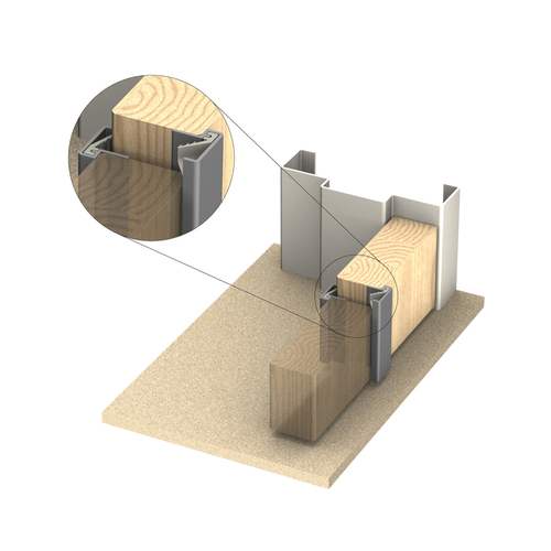 Kilargo IS7060AMsi Antimicrobial Astragal Door Seal 3000mm Clear Anodized IS7060AMsi-3000CA