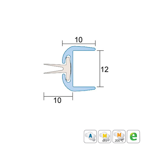 Kilargo IS7355si Transluscent Polycarbonate Astragal Edge Seal - Available in Various Sizes
