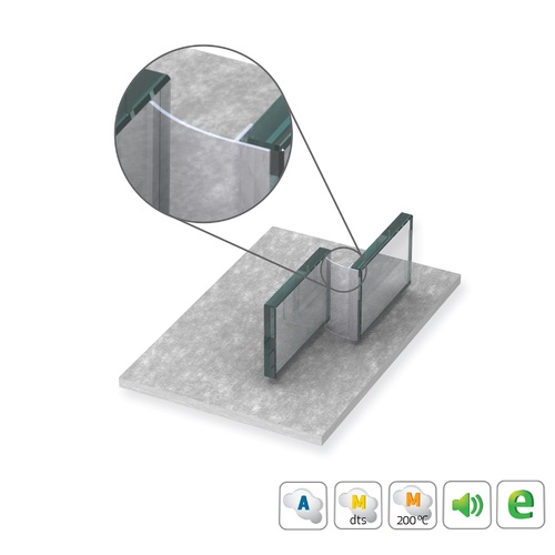 Kilargo Frameless Glass Sweep Seal for Frameless Glass Sliding Doors 2500mm Semi Translucent