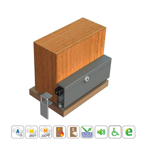 Kilargo IS8011AMsi Antimicrobial Automatic Door Seal 1070mm Clear Anodised IS8011AMsi-1070CA