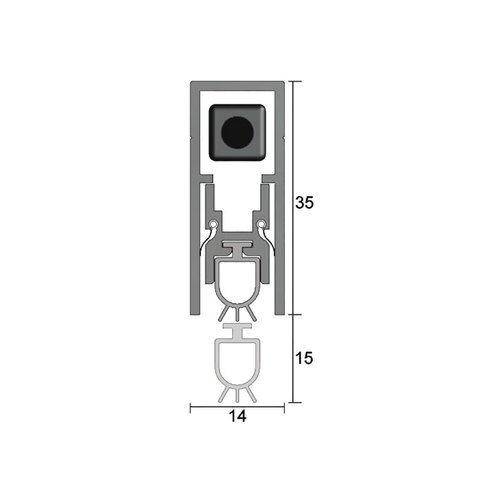 Kilargo ISRG8010si Finned Silicone Black Gasket to suit IS8010 & IS8011 profiles