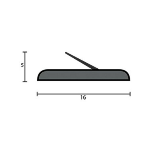 Kilargo KG1602AS Selfadhesive fire seal with offset smoke fin 50m Roll Black