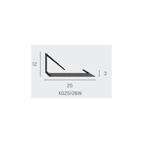Kilargo KG2512BWDDSBLK Intumescent Door Perimeter Seal Double Door Set Black