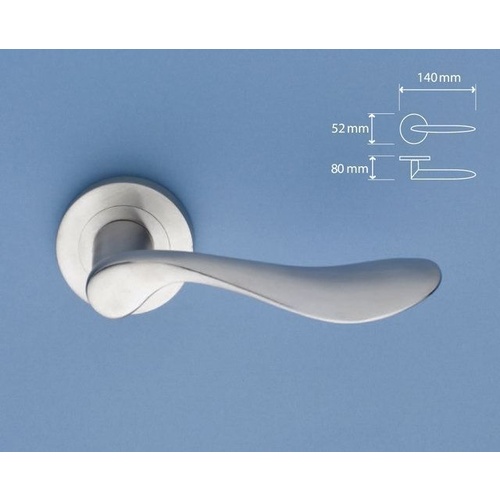 KR Lucas BlueSpec Blade Lever on Concealed Rose Stainless Steel 52mm 2026SS