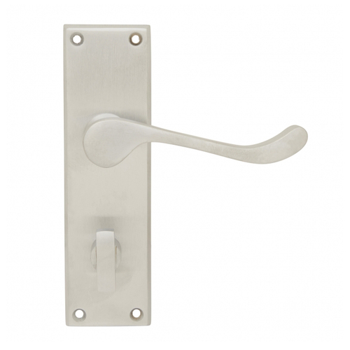 KR Lucas Pavtom Scroll Door Lever Privacy Set Satin Chrome 7302SC