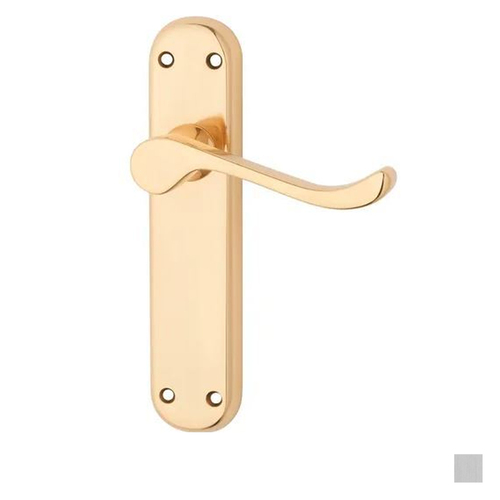 KR Lucas Pavtom Scroll Door Lever Handle on Milena Short Plate