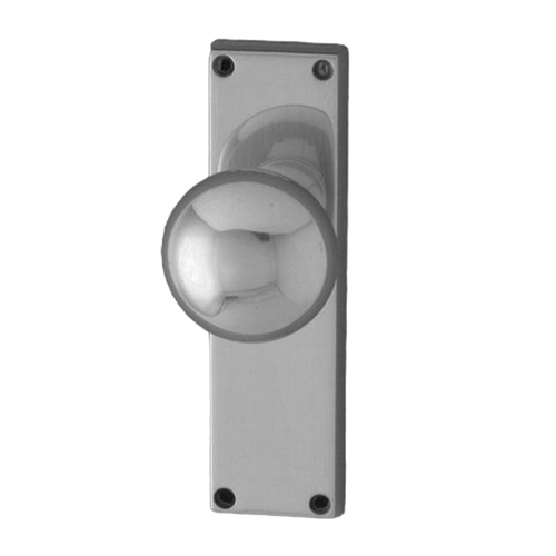 KR Lucas Pavtom Victorian Door Knob on Plate Satin Chrome 7500SC