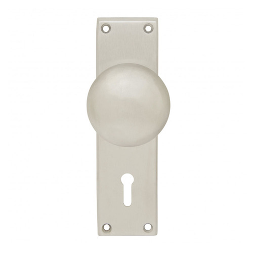 KR Lucas Pavtom Victorian Door Knob Bit Keyhole Satin Chrome 7501SC