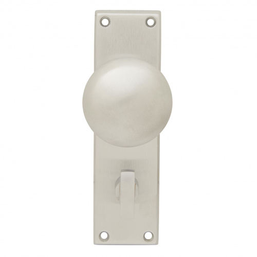 Pavtom Victorian Door Knob Bathroom Plate Privacy Satin Chrome 150 x 42mm 7502SC