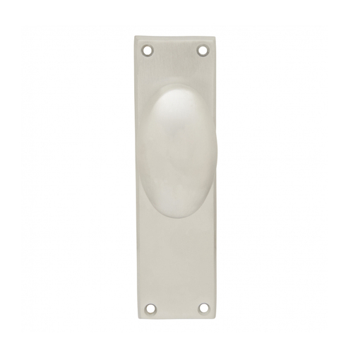 Pavtom Oval Door Knob on Rectangular Short Plate Satin Chrome 7507/0SC