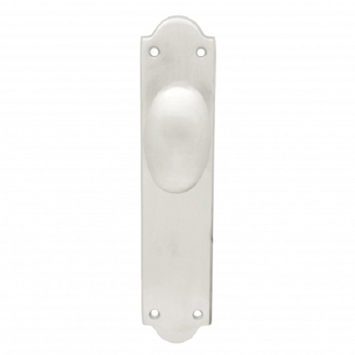Pavtom Oval Door Knob Latch Solid Brass Cast Satin Chrome 220 x 50mm 7507/7400SC 