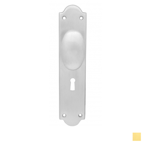 KR Lucas Pavtom Oval Door Knob on Victorian Plate Bit Key
