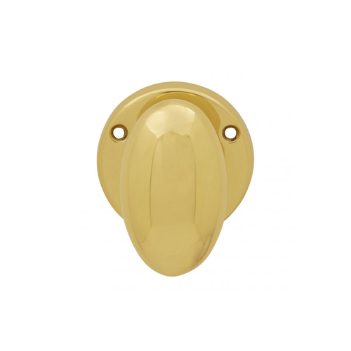 Out of Stock: ETA Mid June  - Pavtom 7507PB Oval Door Knob Visible Rose Polished Brass 63mm