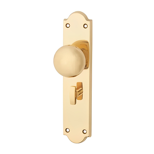 KR Lucas Pavtom Victorian Door Knob Privacy Set Polished Brass 7602PB