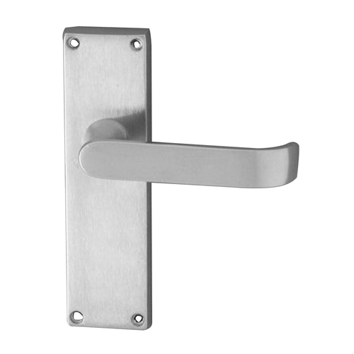 KR Lucas Pavtom Wide Door Lever on Plate Satin Chrome 7700SC