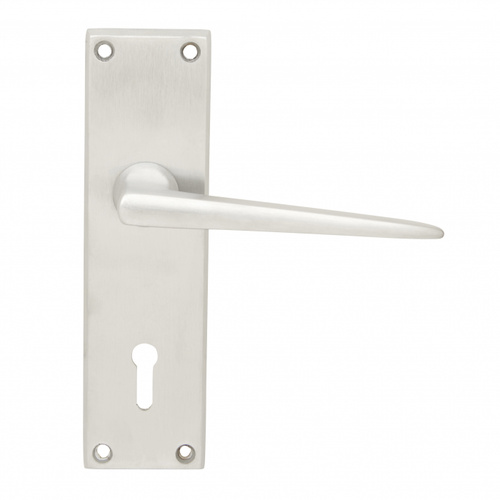 Pavtom Contemporary Lever Bit Key Mortice Lock Plate Satin Chrome 7901SC 