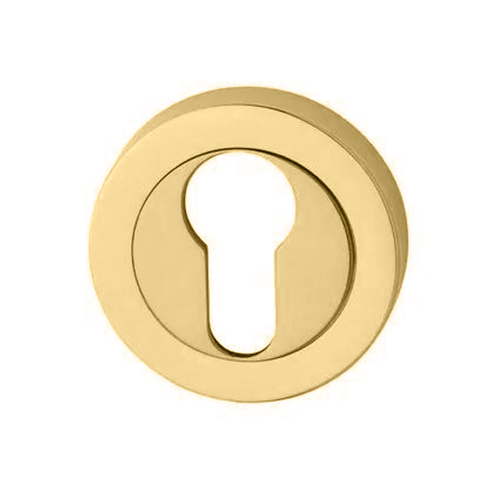 KR Lucas Pavtom Euro Round Esctucheon Polished Brass Unlacquered 8844-PBU