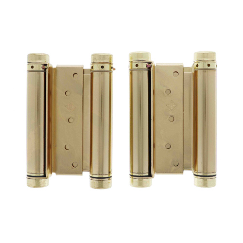 Out of Stock: ETA End February - HFH Double Action Spring Door Hinge 150mm Polished Brass 4150-155 Pair
