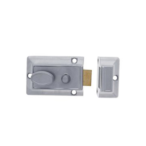 Lenlok Nightlatch Keyed to Differ 60mm Boxed Silver LNL-2SL
