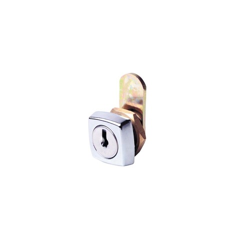 Firstlock Cabinet Cam Lock Square Face 19mm Keyed to Differ Chrome Plate NX19SKD