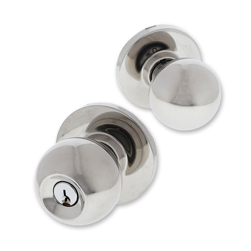 Carbine Epsom Storeroom Knob Set Fire Rated 70mm Satin Stainless Steel PE3062-70