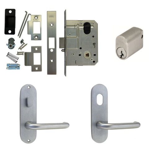 Dormakaba Entrance Lock Pack MS2 Mortice Lock Round Ended Furniture & Cylinder 