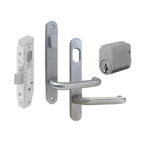 Kaba Entrance Door Pack SB2212 Narrow Style Mortice Lock with Oval Cylinder and Lever