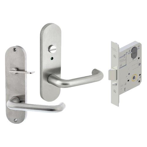 Dormakaba Ambulant Door Pack MS2 Lock w/ Round Plate Turn Indicator and Lever Left Hand