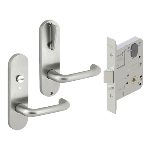 Dormakaba Ambulant Door Pack MS2 Lock w/ Round Plate Turn Indicator and Lever Right Hand