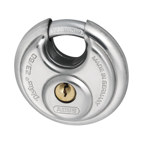 Restocking Soon: ETA End April - ABUS 23/60 Diskus Padlock Keyed To Differ Stainless Steel 2360C 