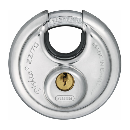 Abus 23/70 Diskus Padlock Keyed To Differ Stainless Steel 2370C