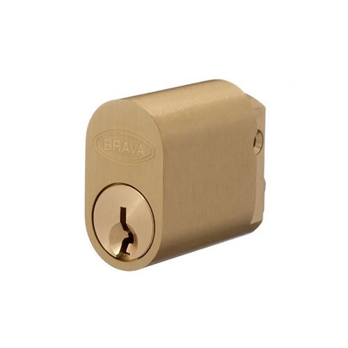 Brava 570 Oval Cylinder X W Z and Rabbit Cams 6 Pin Keyed Alike Brushed Brass