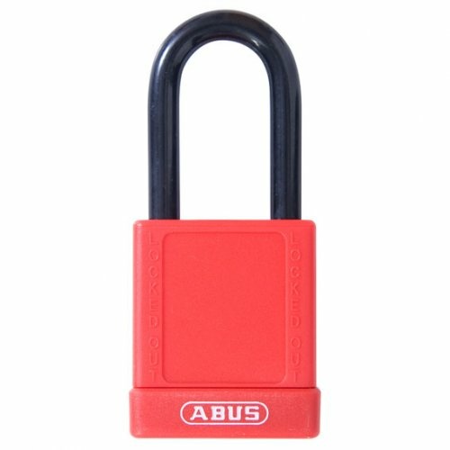 ABUS 74/40 Padlock 7440REDKA Red Nylon Protected Safety Lockout Aluminium KA