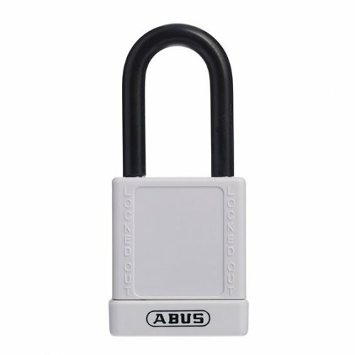 ABUS 74/40 Padlock 7440WHTKD White Nylon Protected Safety Lockout Aluminium KD