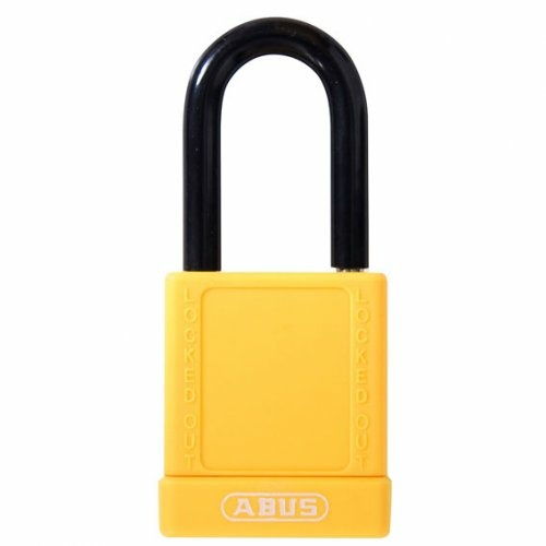 ABUS 74/40 Padlock 7440YELKD Yellow Nylon Protected Safety Lockout Aluminium KD