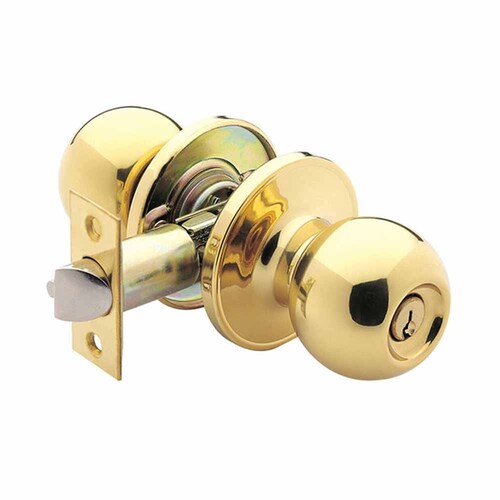 Brava Urban Door Knob Entrance Set Tie Bolt Fixing Polished Brass BRT3700B