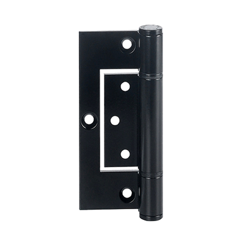 McCallum Aluminum Medium Duty Interfold Hinge Offset Round Knuckle 100mm Black A167BLK