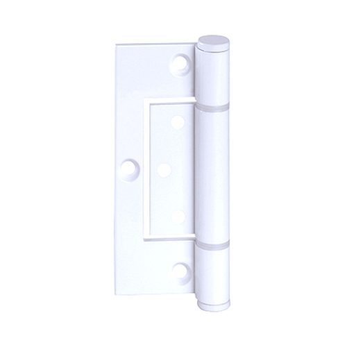 McCallum Aluminum Medium Duty Interfold Hinge Offset Round Knuckle 100mm White A167WH
