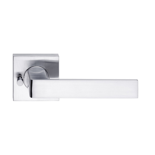 Madinoz 888-Z10PV Polished Chrome Vision Square Rose Privacy Leversets