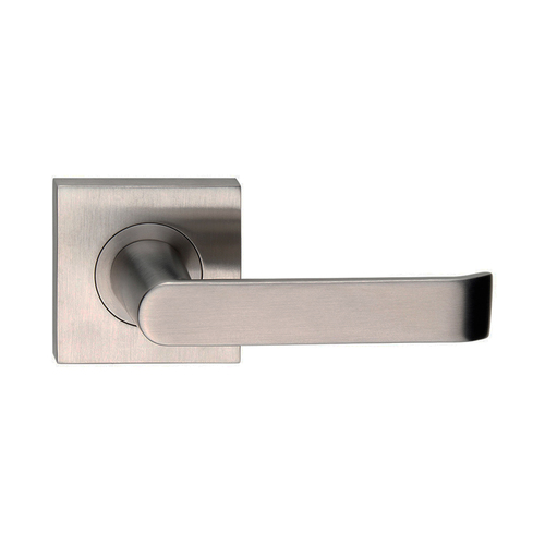 Madinoz Coastal Door Lever Handle on Square Rose Satin Stainless Steel L20ZSSS
