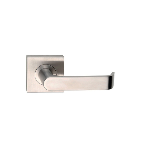 Madinoz Coastal Door Lever Handle on Square Rose Satin Stainless Steel L37ZSSS