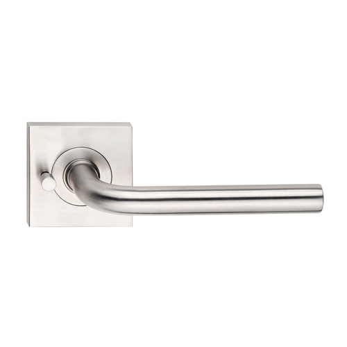 Madinoz L40PVZSSS Coastal Square Rose Privacy Leverset Satin Stainless Steel