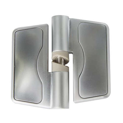 Metlam Gravity Hinge Left Hand Hold Open Concealed Screw Fix Satin Chrome Plate 301_LHHO_SCP