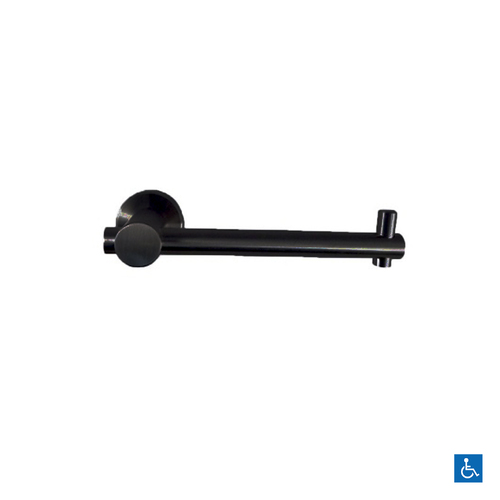 Metlam Single Toilet Roll Holder Designer Matt Black 700_TRH_DESIGNER