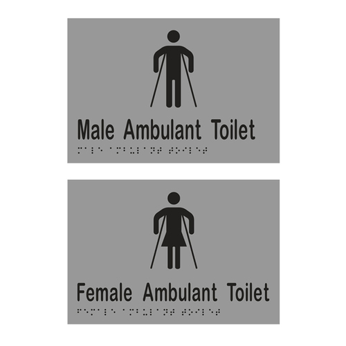 Metlam Toilet Braille Signage  220x150mm - Available in Male and Female Function