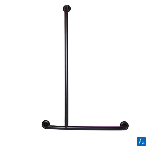 Metlam Offset Shower Grab Rail Left Hand Matt Black MLR107MKII_DESIGNER