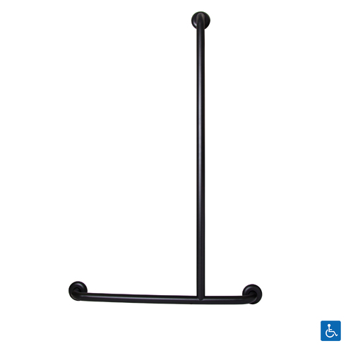Metlam Offset Shower Grab Rail Right Hand Matt Black MLR108MKII_DESIGNER