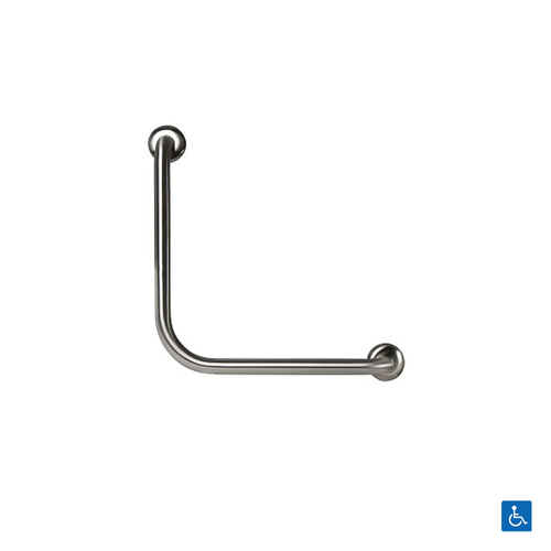 Metlam 90 Degrees Ambulant Grab Rail 450x450mm Satin Stainless Steel MLR112_SS