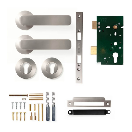 Momo Aspen Solid Brass Lever Entrance Set Dull Brushed Nickel ASPL.ENTR.DBR